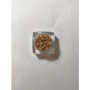 Világos barack színű kerámia félgyöngyök, 3g-os tégelyben, köröm díszítéshez - Peach