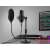 Tracer Premium Pro USB microphone with pop filter on desk setup