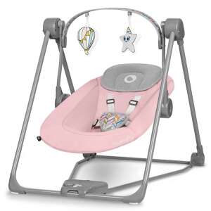 Lionelo Otto elektromos hinta - Pink Baby, 0-9 kg, szürke-rózsaszín 48470864 Baba pihenőszék, Elektromos babahinta