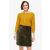 s.Oliver yellow three-quarter sleeve sweater paired with a corduroy skirt