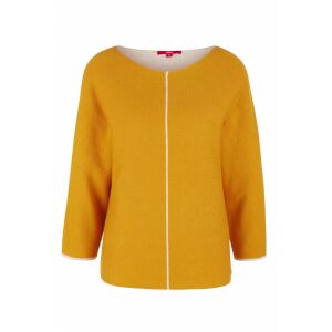 s.Oliver yellow three-quarter sleeve sweater on a white background - Women's Sweater