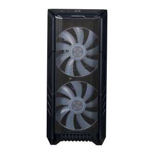 Carcasă de computer Cooler Master HAF 500 ARGB Midi ATX, negru, vedere din față - Carcase PC
