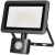 Reflector LED negru Orno Adviti 30W cu senzor de mișcare, vedere frontală