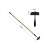 GardenLine stainless steel hoe with green handle, 120 cm, dimensions