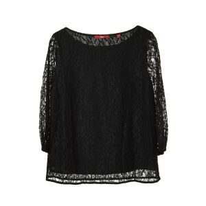 s.Oliver Fekete Csipkés Női Blúz - Háromnegyedes Ujj - 38 130489157 - S.Oliver