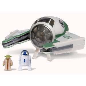 Star Wars - Csillagok háborúja Micro Galaxy Squadron 8 cm-es jármű figurával - Yoda's Jedi Starfighter - Yoda + R2-D2 48519631 Helikopter, repülő