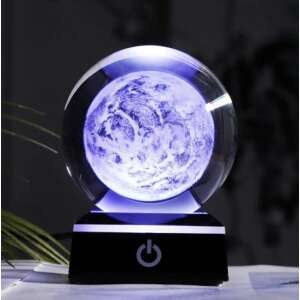 Glob 3D din cristal cu bază LED, Marte - Nonbrand Lămpi decorative