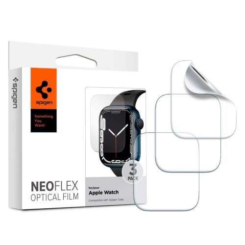 3 lapos átlátszó TPU védelem Spigen Neo Flex készlet, amely kompatibilis Apple Watch 7 45mm-es 48538812