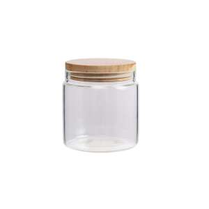 6 piece glass storage jar set with bamboo lids, 0.54L - Kitchen Storage Container