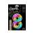 Beauty & Charm Rainbow number 8 foil balloon, 85 cm