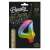 Beauty & Charm Rainbow number 4 foil balloon, 85 cm, self seal