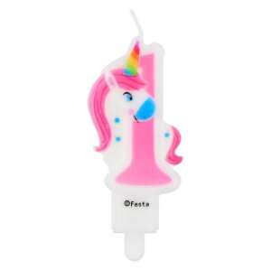 Lumânare de tort aniversară Unicorn Numărul 1 - Decoratiuni pentru tort