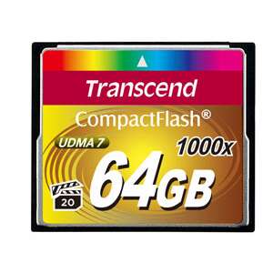 Transcend 64GB CompactFlash memóriakártya, 1000x sebesség - Transcend
