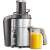 Sencor SJE5050SS Nutriline juice extractor, silver and black, with juice jug and fresh orange juice