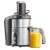 Sencor SJE5050SS Nutriline juice extractor, silver and black, with juice jug and fresh orange juice