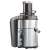 Sencor SJE5050SS Nutriline juice extractor, silver and black, side view