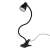 Black flexible clip-on desk lamp with adjustable brightness and color temperature