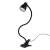 Black flexible clip-on desk lamp with adjustable brightness and color temperature