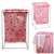 Pink flamingo laundry hamper with metal frame