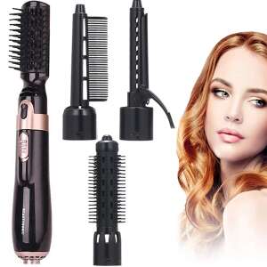 Set de styling pentru păr 4 în 1 cu perie cu aer cald, ondulator, pieptene și perii - Verk Group