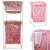 Pink flamingo laundry hamper with white metal frame, double-tiered, 40L capacity, shown from different angles
