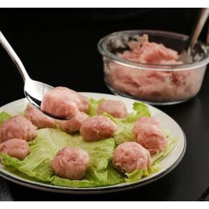 Lyžica na výrobu mäsových guľôčok pri používaní, kuchynská pomôcka z nehrdzavejúcej ocele - Kuchynské pomôcky