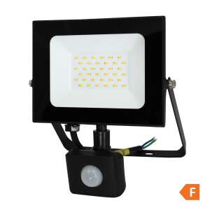 Commel 30W LED Flutlicht mit Bewegungsmelder, Schwarz - Reflektoren und Arbeitsscheinwerfer