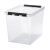 Cutie de depozitare din plastic, 25 litri, cu mânere negre, SMARTSTORE "Classic 16", transparentă 48585398