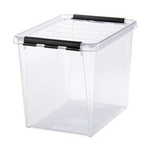 SMARTSTORE Classic 16 25 Liter Clear Storage Box with Black Handles - Storage Box & Basket