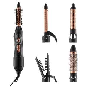 Sencor SHS 8550BK Heißluftstyler mit 7 verschiedenen Aufsätzen zum Stylen der Haare - Haarstyling-Bürste