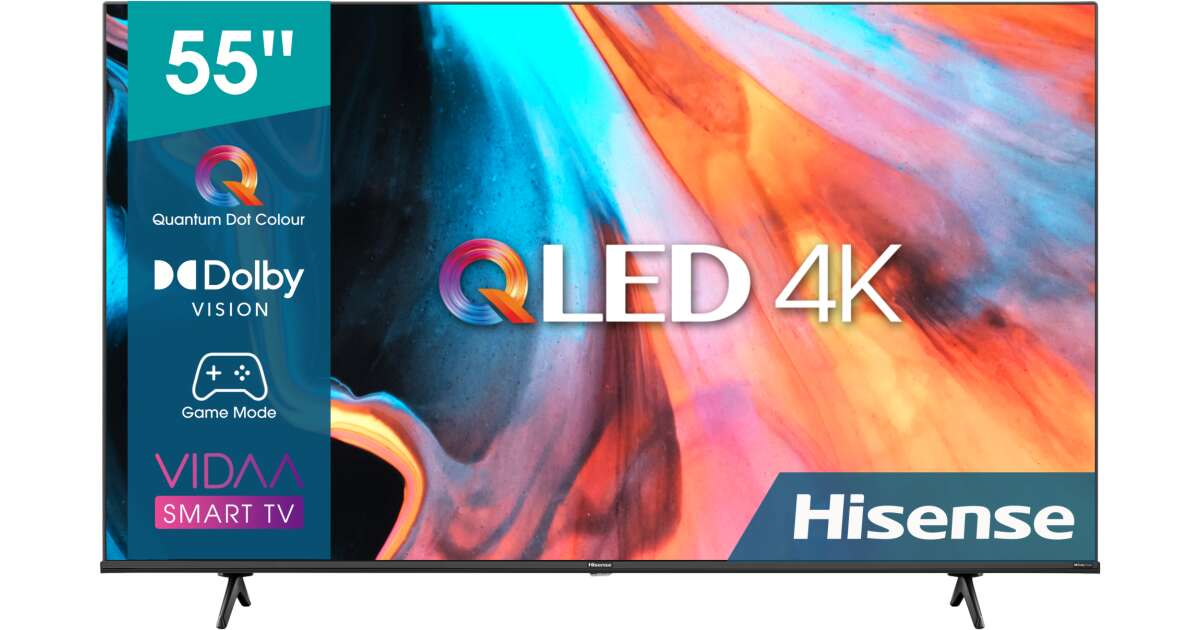 Hisense 55E7HQ Smart QLED Televízió, 138 cm, 4K UHD | Pepita.hu
