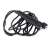 Black fitness jump rope VG-14314_CZ coiled up on a white background