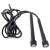 Black fitness jump rope VG-14314_CZ coiled up on a white background