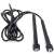 Black fitness jump rope VG-14314_CZ coiled up on a white background