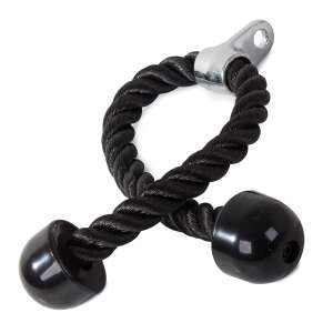 Frânghie neagră pentru triceps pentru antrenamente la sală - Echipamente de fitness