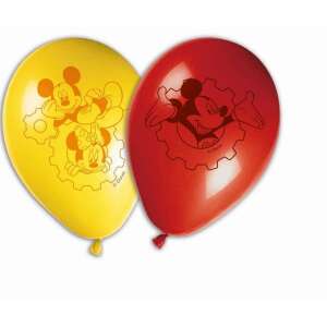 Set mit 8 Mickey Mouse Luftballons, rot und gelb, mit Mickey Mouse Design - Luftballons