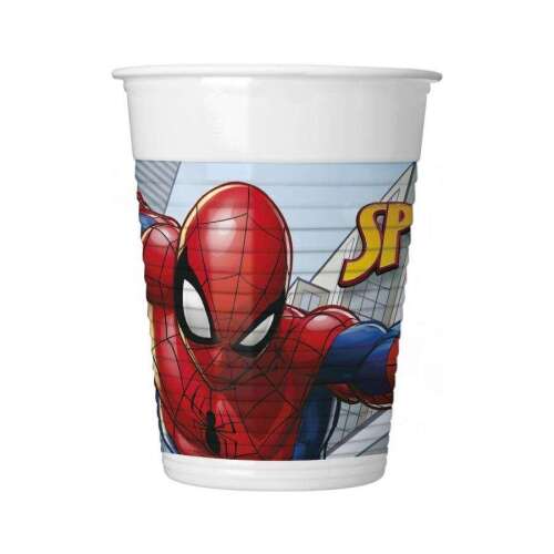 Чаши за парти Spider-Man, 8 броя, 200 ml, еднократни пластмасови чаши