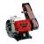 Einhell TC-US 350 bench grinder and belt sander, red and black, with sanding belt and grinding wheel