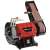 Einhell TC-US 350 bench grinder and belt sander, red and black, with sanding belt and grinding wheel
