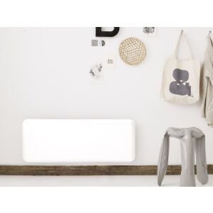 Mill IB1200DN electric heater mounted on wall in modern room - Electric fireplace, Dehumidifier, Space Heater, Electric Heating Panel and Wood-burning fireplace