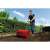 Man using Einhell GC-GR 57 lawn roller on a lawn