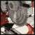 Einhell TC-MS 2112 miter saw, close-up of the blade