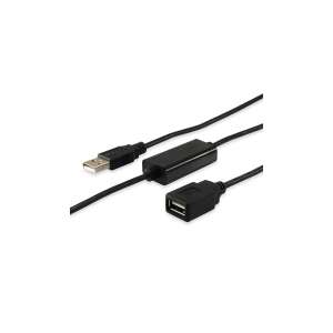 Equip USB 2.0 active extension cable, 10 meters, black - USB Cable