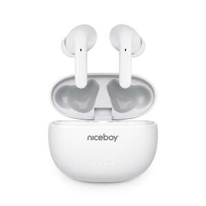 Niceboy HIVE Pins 3 ANC wireless earbuds with charging case, white - Headphone and Bluetooth Speaker