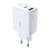 Acefast A5 32W kettős portú töltő USB-C és USB-A portokkal, fehér