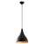 Berceste black 1 ceiling lamp, black metal pendant light with copper interior, modern design