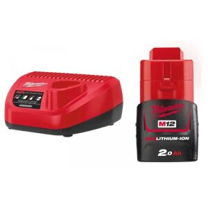 Milwaukee M12 2.0 Ah Battery and Charger Kit - Tool Batteries and Charger