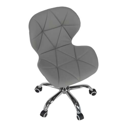 ARGUS NEW Bürostuhl, grau mit Chromfuß, Draufsicht