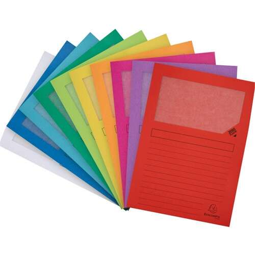 Pólyás iratgyűjtő Exacompta A/4 120g vegyes színek ablakos 48598063