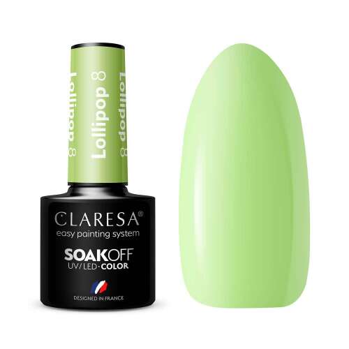 Claresa Lollipop 08 Soak Off UV/LED Gel Polish, hellgrüne Farbe
